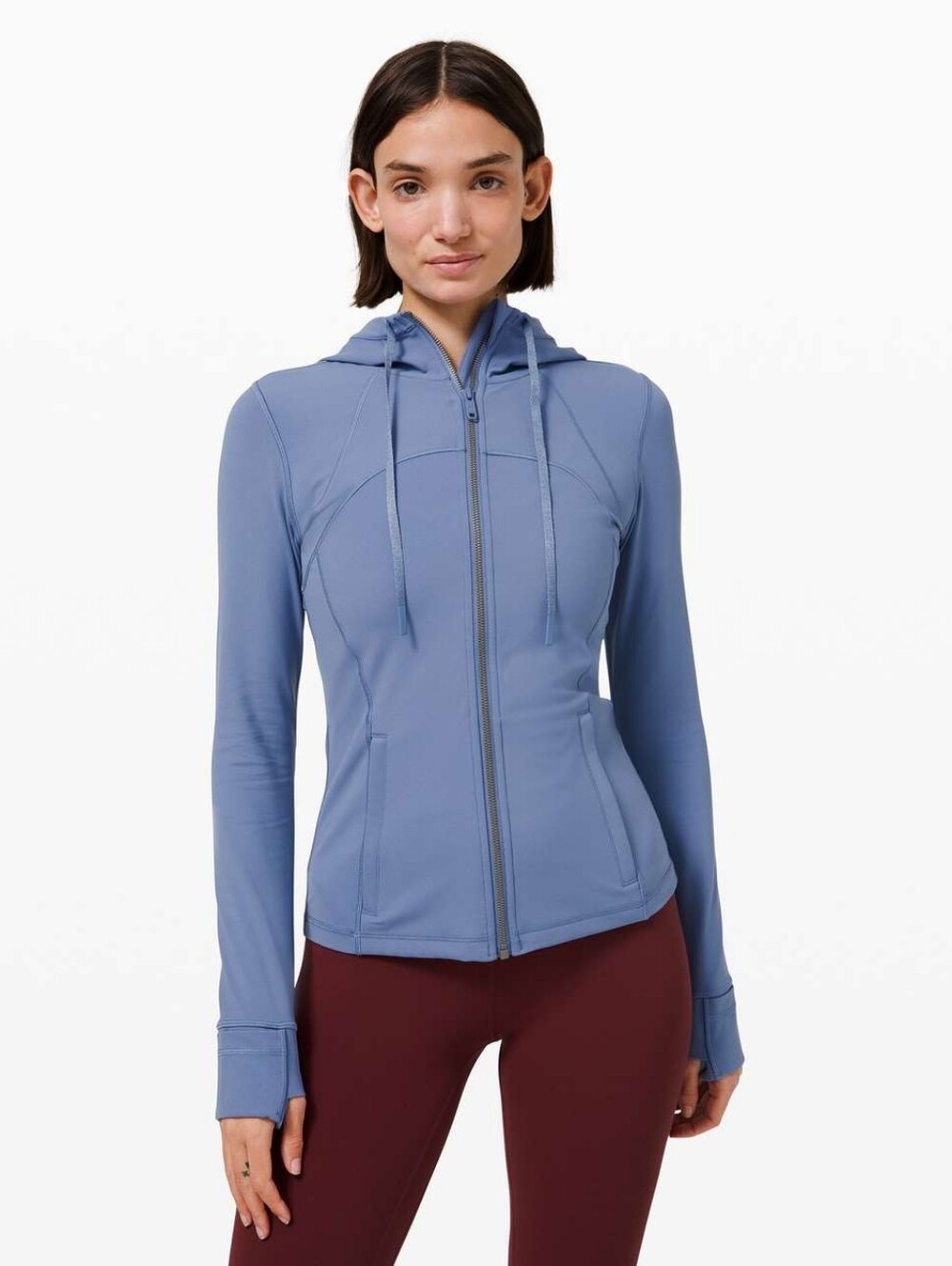 🍋 Lululemon Light Grey Womens Zip-Up Hoodie Jacket - Size 10